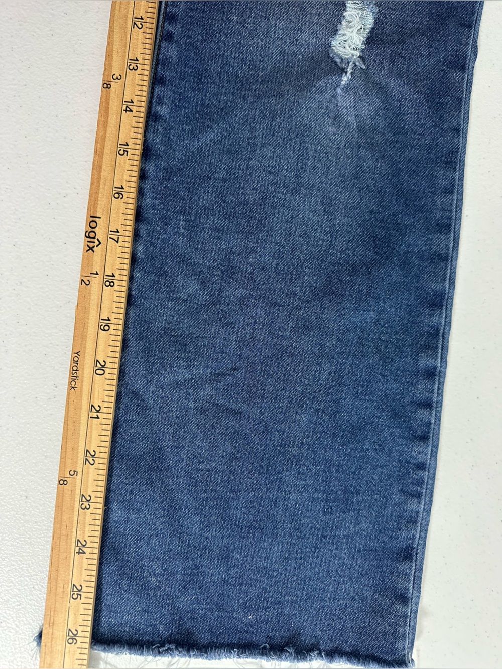 Kut from the Kloth Sz 6 Kelsey Fab Ab Ankle Flare Jeans High Rise Raw Hem Denim - Picture 12 of 13